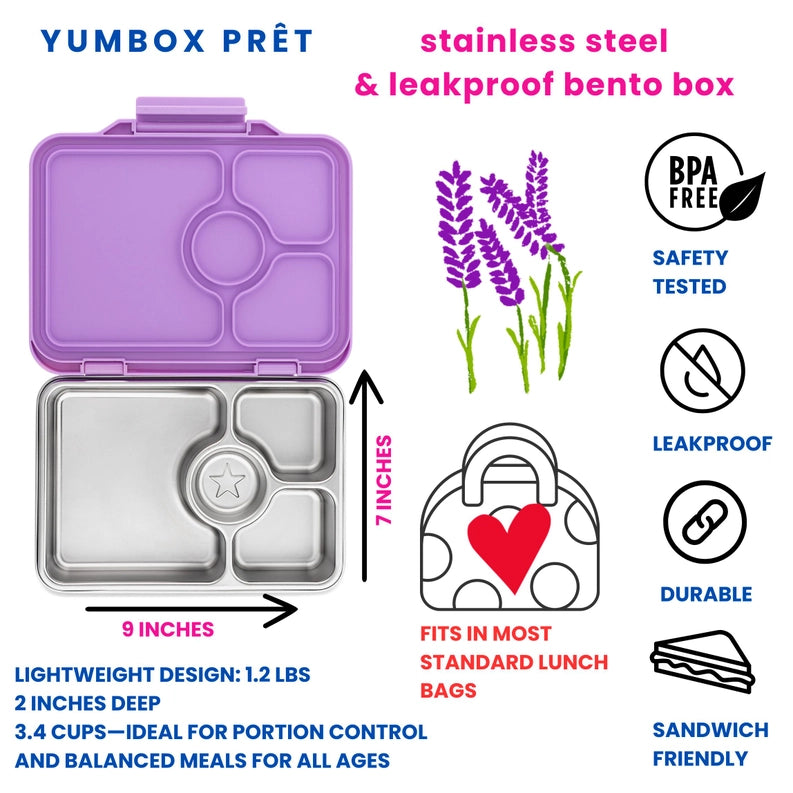 YumBox Pret Stainless Steel Lavender Purple