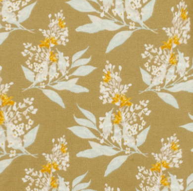 Golden Floral Organic Cotton Muslin Swaddle Blanket