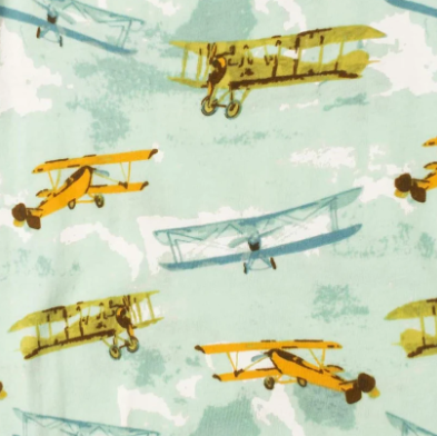 Vintage Planes Organic Cotton Muslin Swaddle Blanket