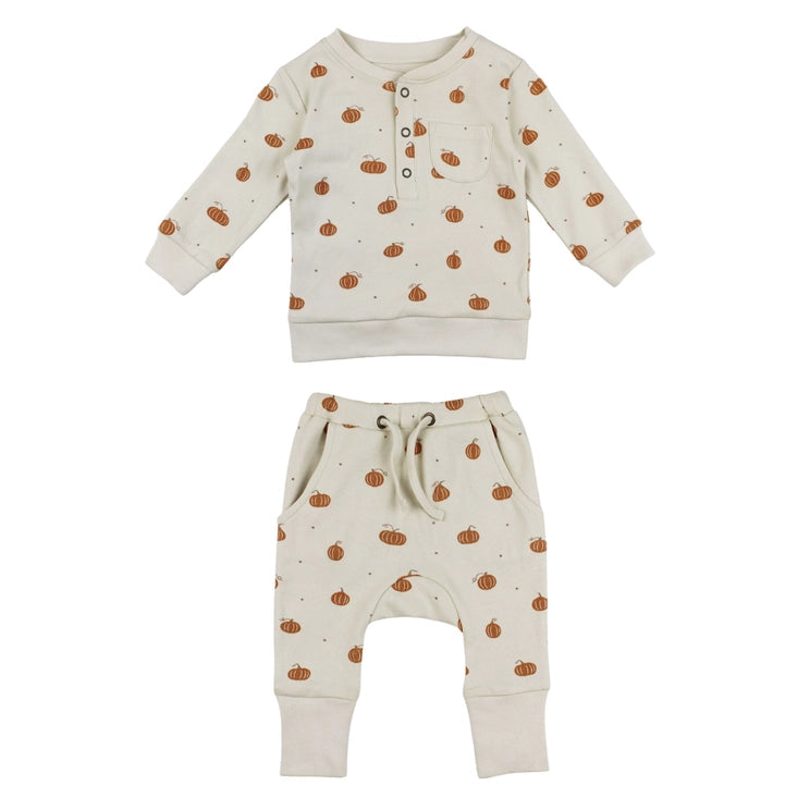Pumpkin Spice Organic Henley & Jogger Set