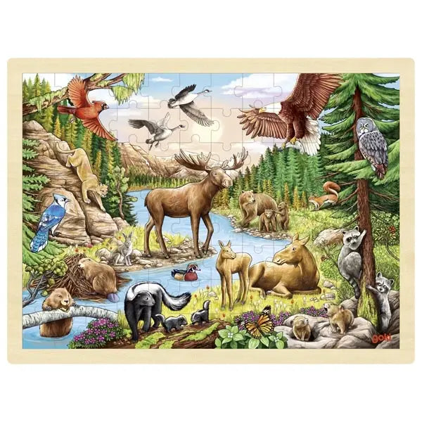 North American Wilderness Wooden Puzzle