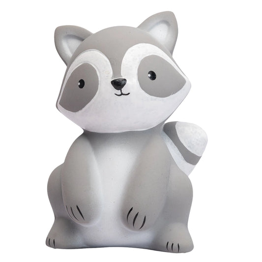 Raccoon Organic Natural Rubber Teether & Rattle