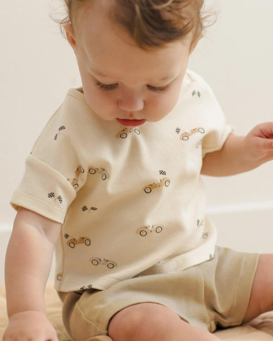 Boxy Tee Race Car + Honey Play Short Set