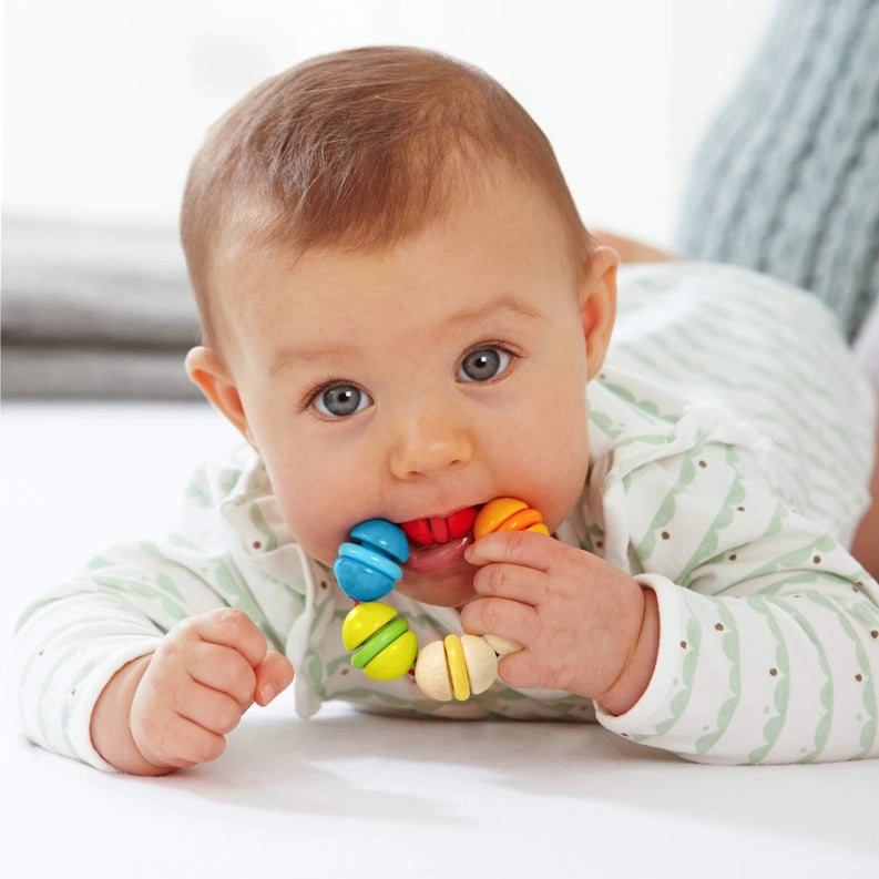 Rainbow Rattle Grasping Teething Toy