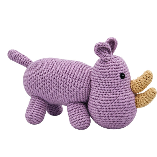 Organic Cotton Rhino Rattle