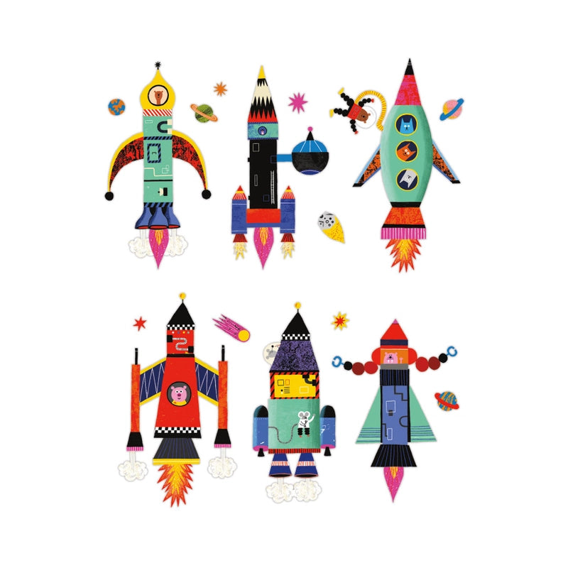 Rocket Ships Magnetic Play Set