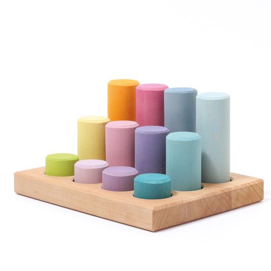 Small Pastel Rollers Stacking Game