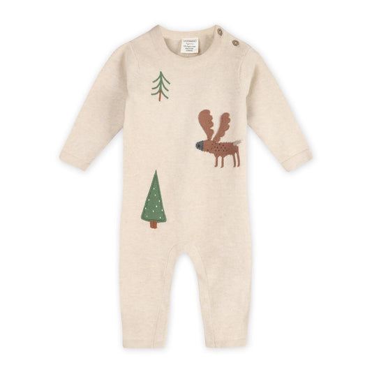 Moose Applique Knit Jumpsuit