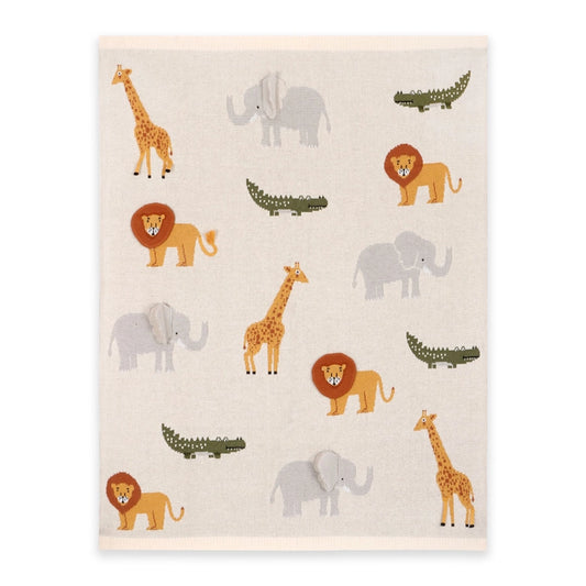 Savannah 3D Organic Cotton Jacquard Knit Blanket