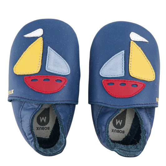 Sailboat on Navy Soft Sole Shoes