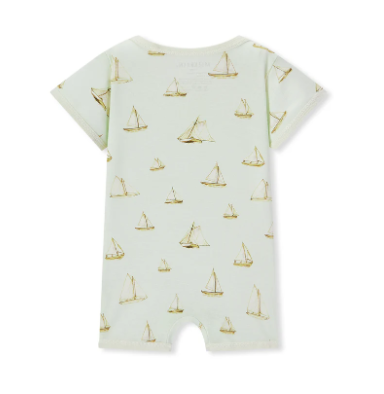 Sailboat Melody Organic Cotton Shortall