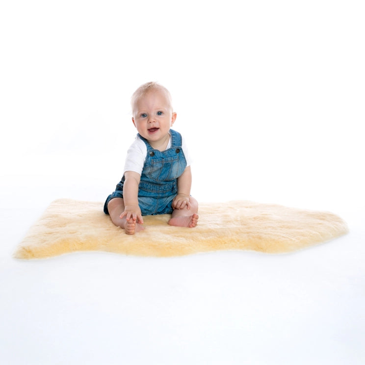 Natural Sheepskin Baby Rug Shorn Wool