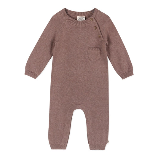 Side Button Knit Pocket Romper