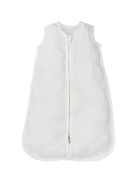 White Organic Cotton Muslin Sleeping Bag