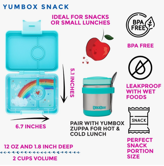 Yumbox Snack Size Misty Aqua