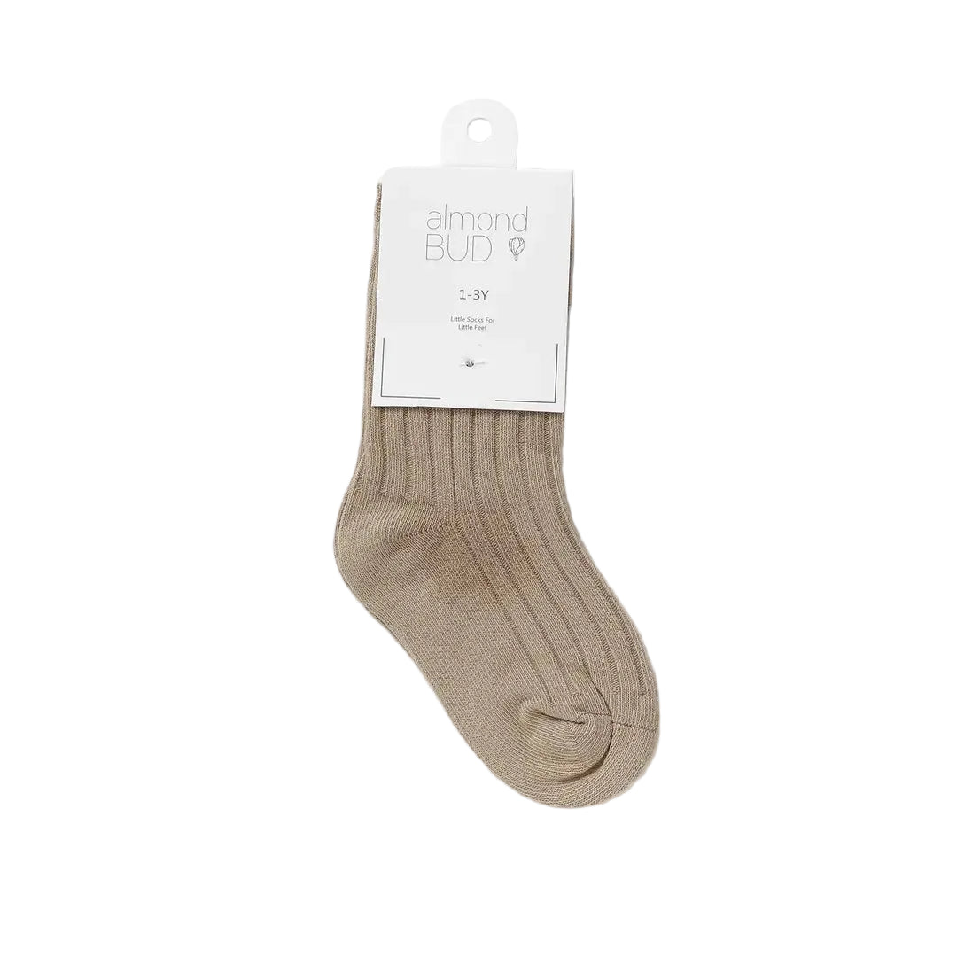 Oat Taupe Organic Cotton Baby/Toddler Socks