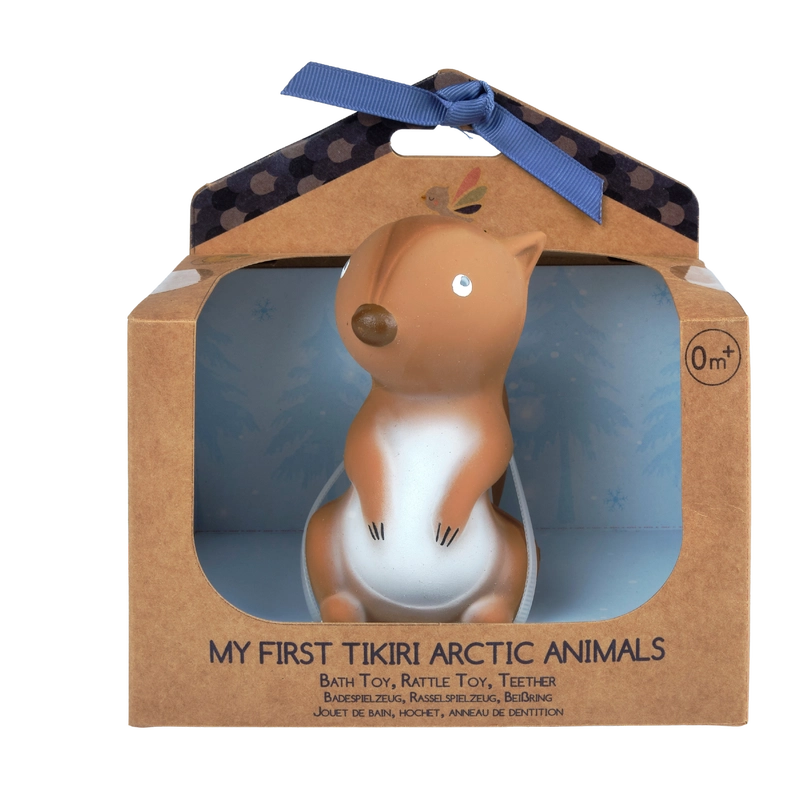 Arctic Squirrel Organic Natural Rubber Teether & Rattle