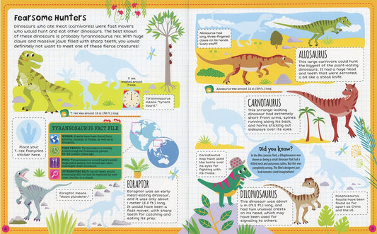 Dinosaur Facts Sticker Book