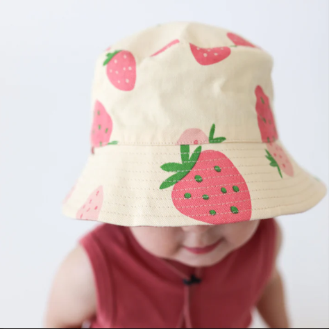 Strawberry Reversible Organic Cotton Bucket Hat