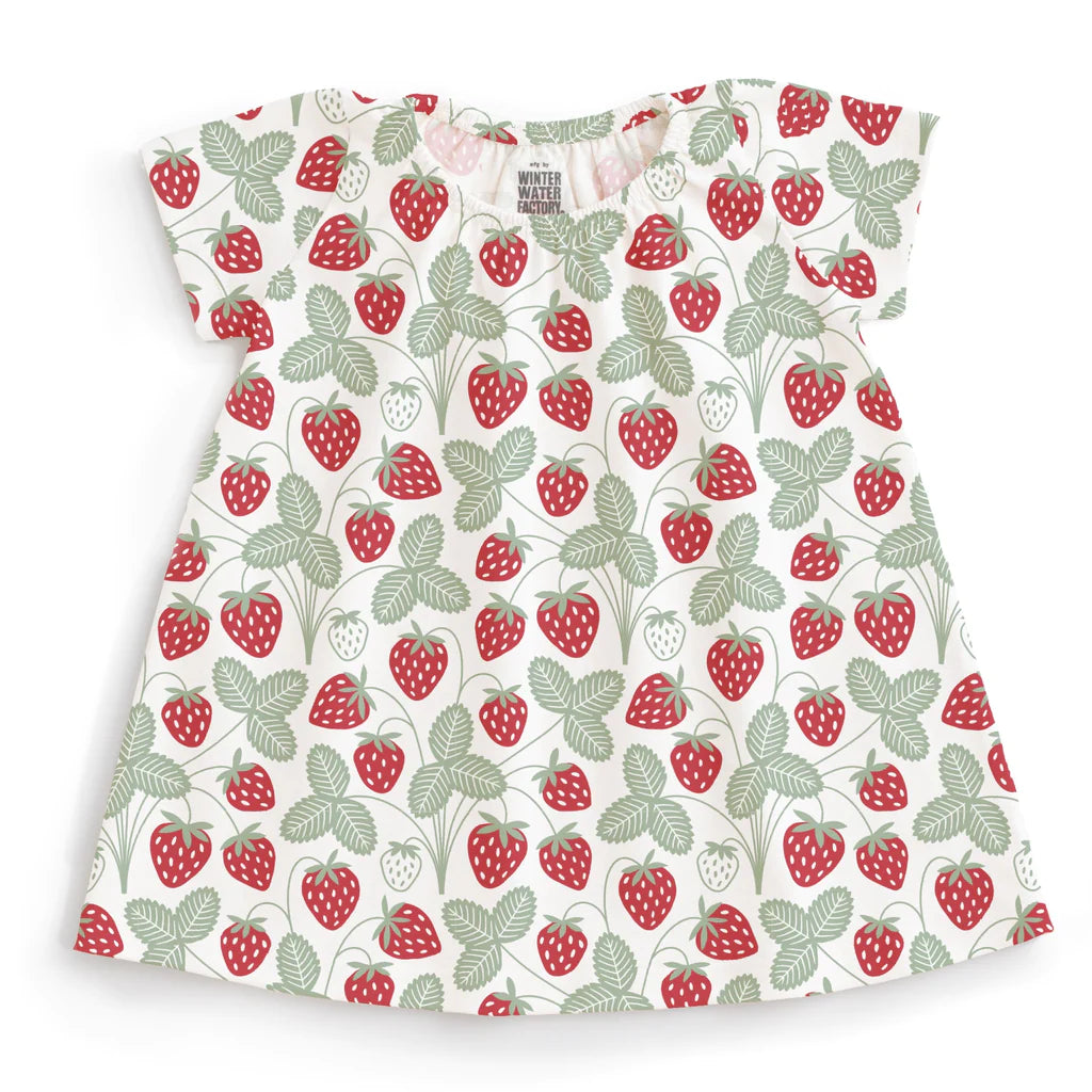 Strawberry Print Lily Baby Dress