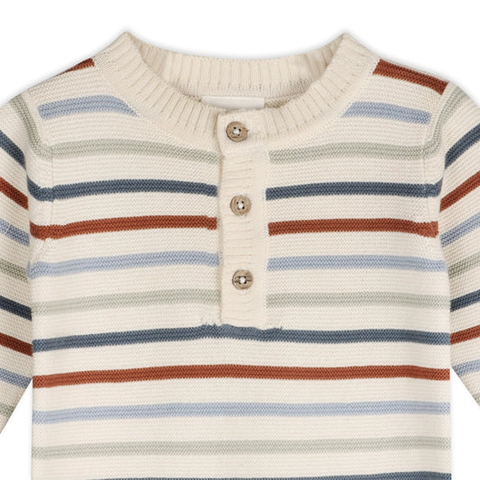 Multicolor Stripe Knit Romper