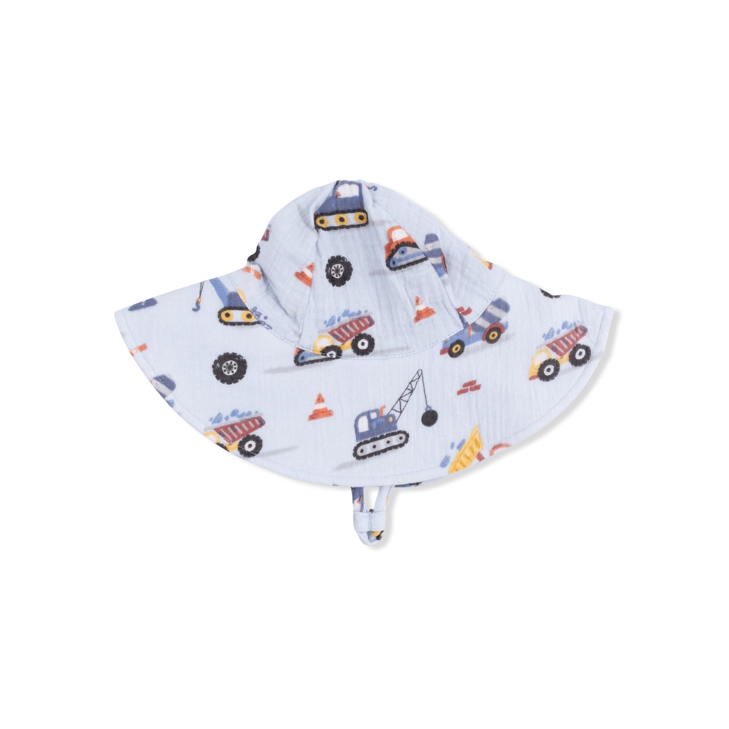 Muslin Wide Brim Sun Hat in Crayon Construction