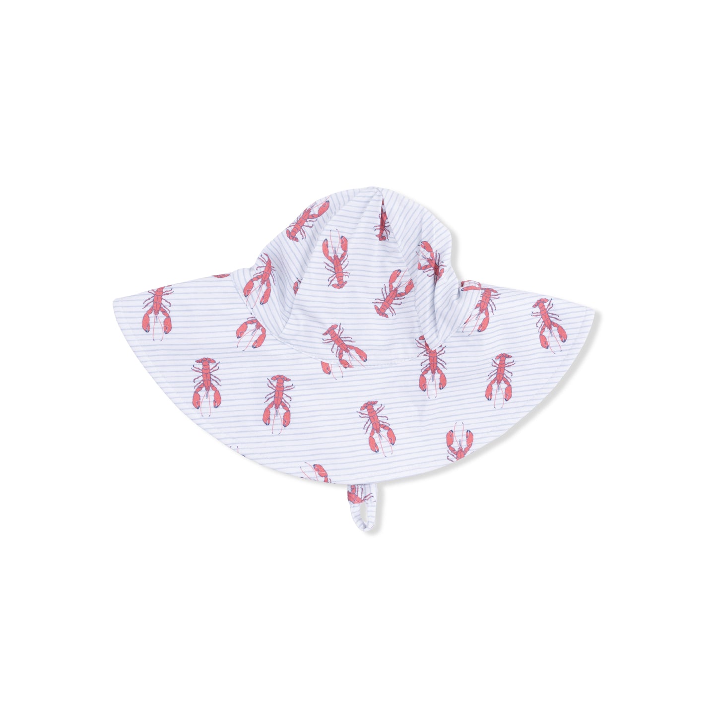 Bamboo Wide Brim Sun Hat in Lobsters