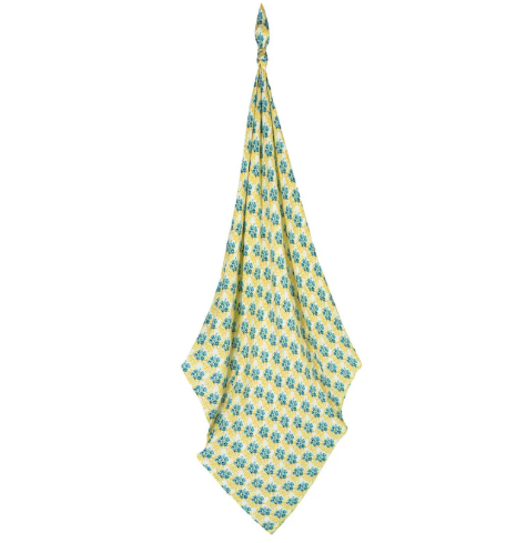 Sky Floral Bamboo Muslin Swaddle Blanket