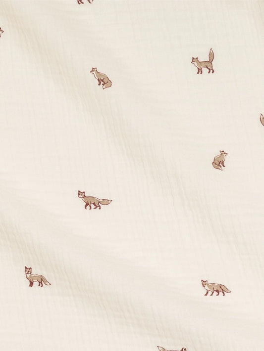 Fox Muslin Swaddle Blanket