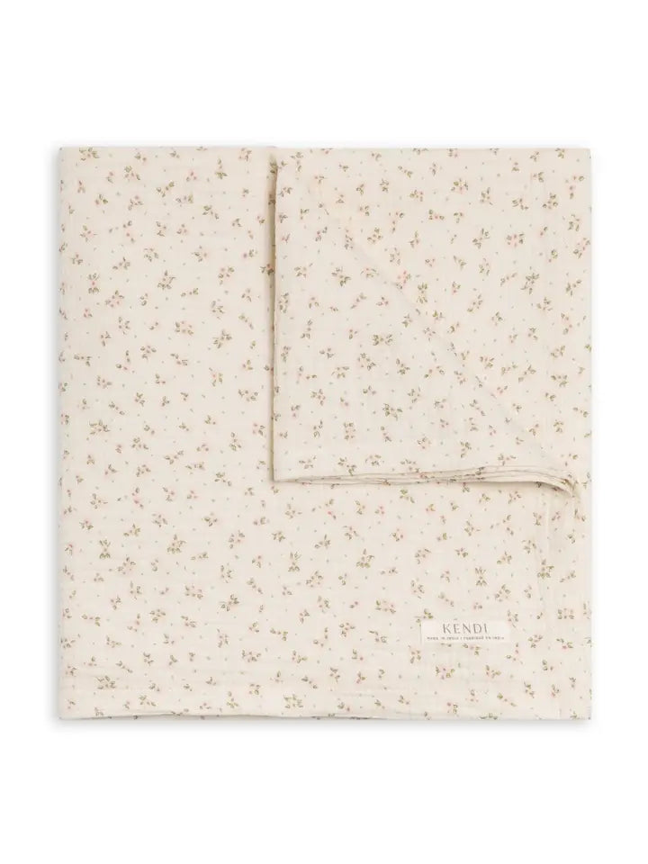Muslin Swaddle Blanket in Camellia Floral