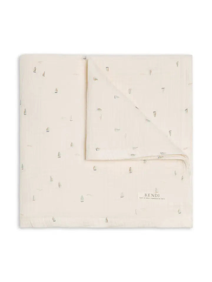 Muslin Swaddle Blanket in Marina