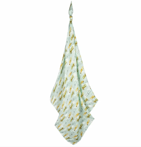 Vintage Planes Organic Cotton Muslin Swaddle Blanket