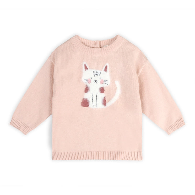 Furry Cat 3D Knit Baby Pullover