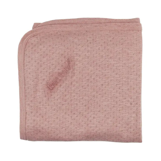 Pointelle Organic Blanket in Taffy