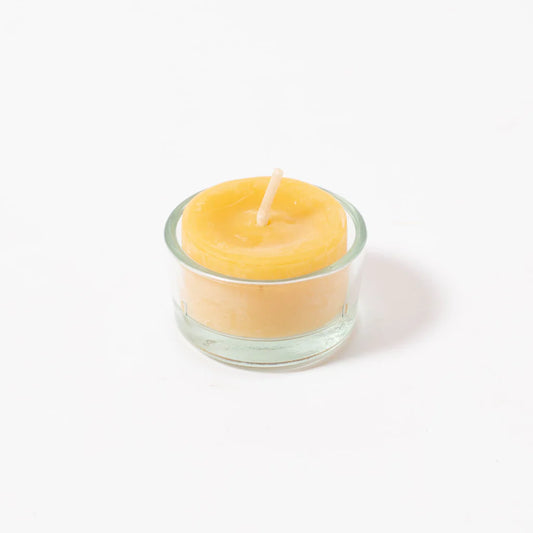 Beeswax Tealight with Glass Holder