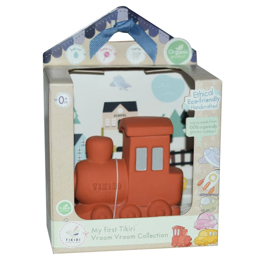 Train Organic Natural Rubber Teether & Rattle