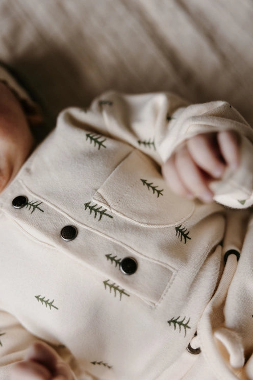 Buttercream Tree Organic Henley & Jogger Set