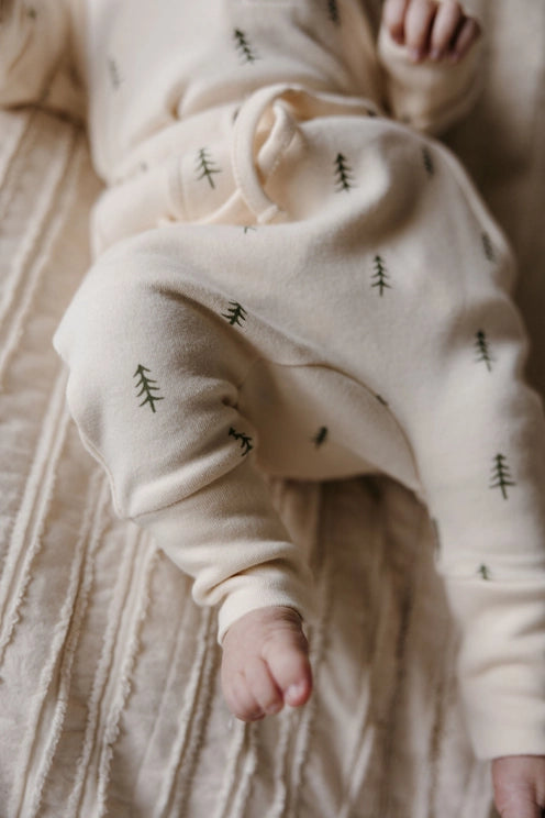 Buttercream Tree Organic Henley & Jogger Set