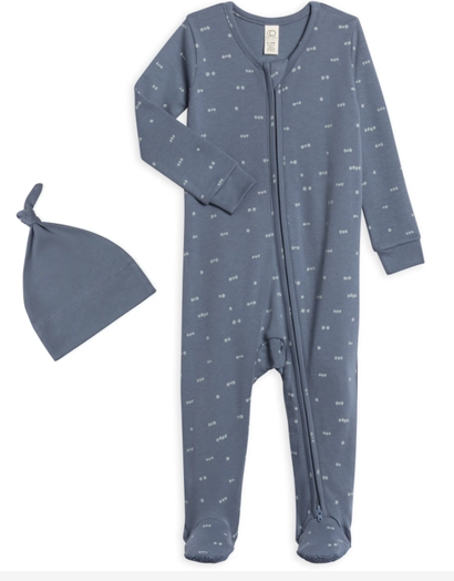 Peyton Zipper Sleeper Set in Tridot