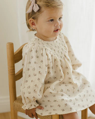 V Smocked Dress