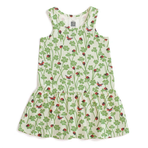 Valencia Dress Clover & Ladybugs