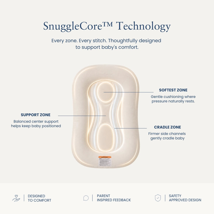 Birch Snuggle Me Organic Infant Lounger Wave