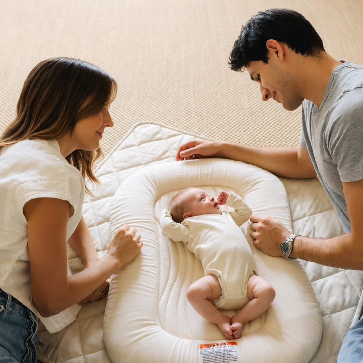 Natural Snuggle Me Organic Infant Lounger Wave