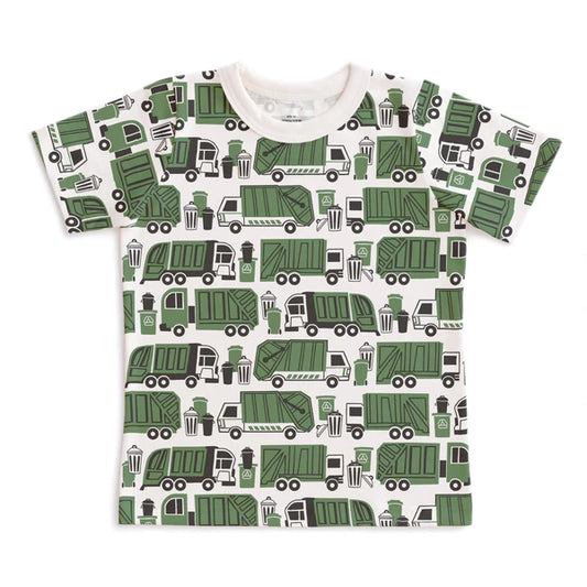 Garbage And Recycling Print Short-Sleeve Tee