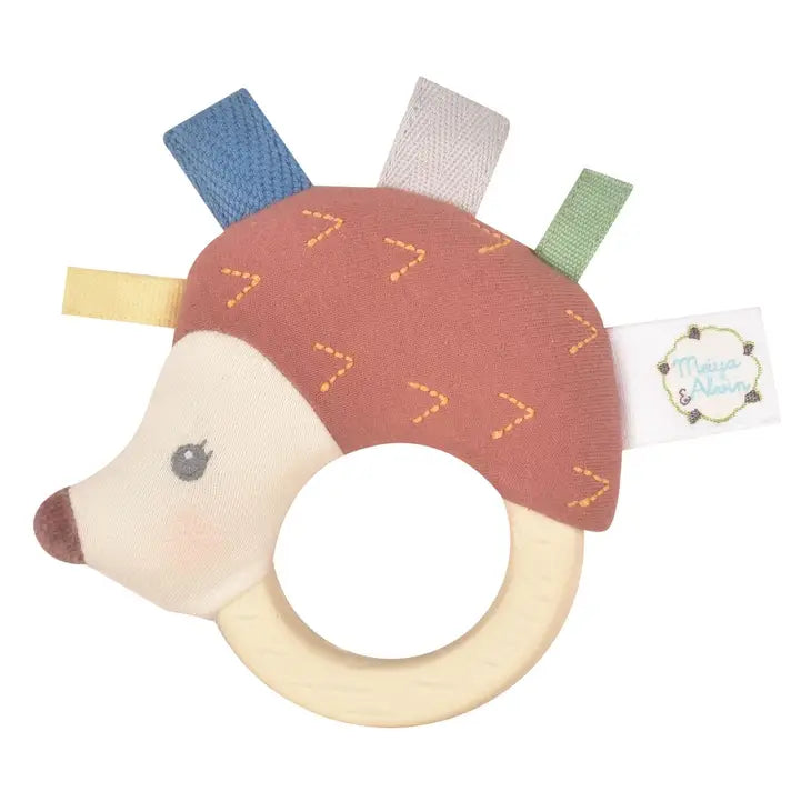 Ethan the Hedgehog Rattle with Rubber Teether